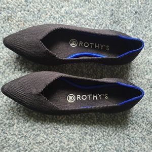 Rothy’s the point flats 6.5 black solid